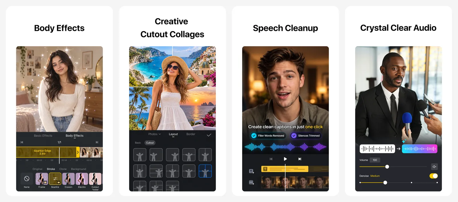 VN Video Editor app screenshots