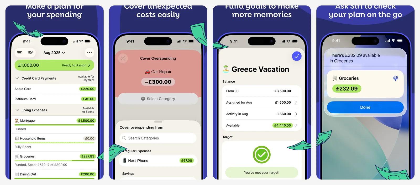 YNAB app screenshots