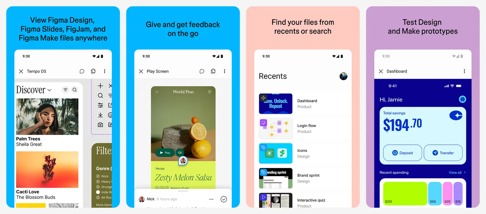 Figma app screenshots