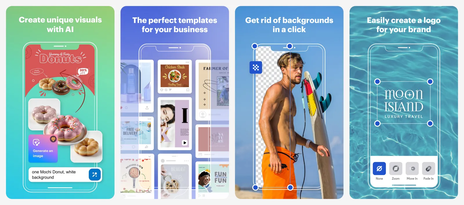 VistaCreate app screenshots