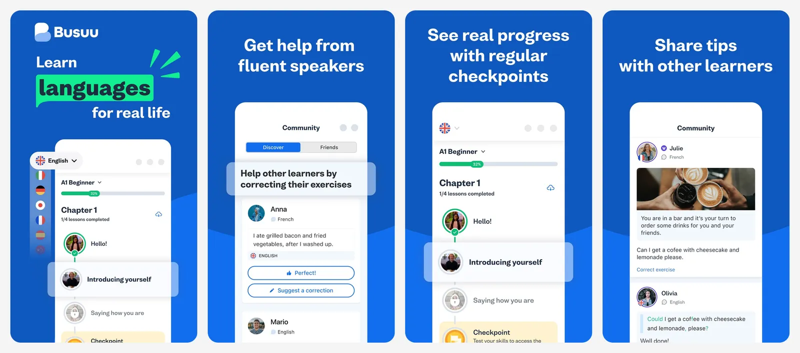 Busuu app screenshots