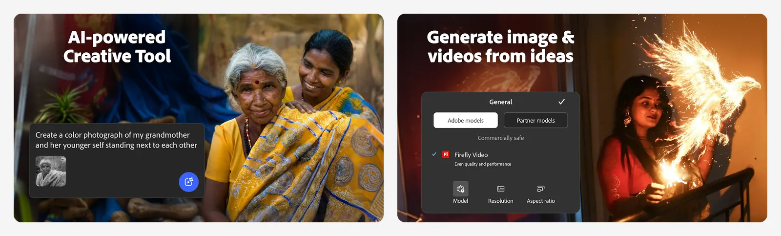 Adobe Firefly app screenshots