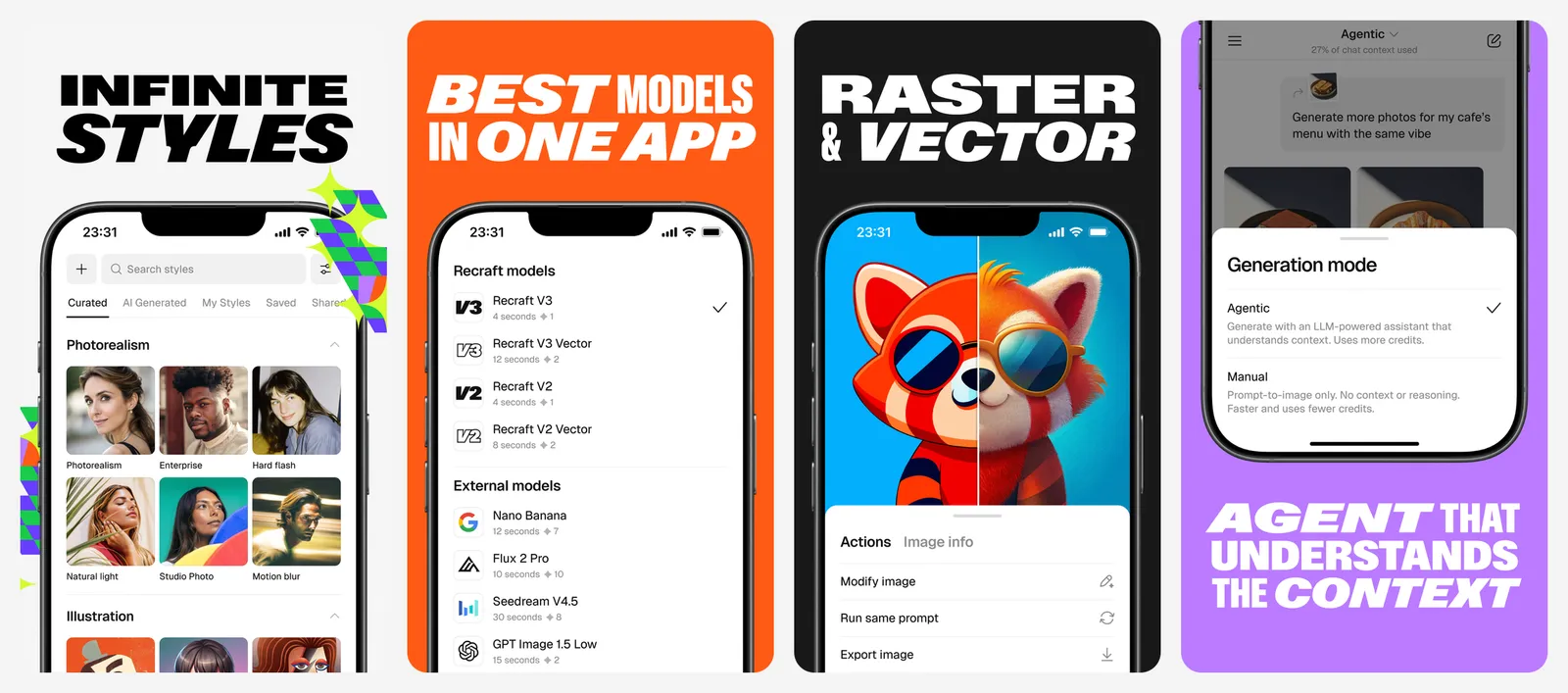Recraft app screenshots