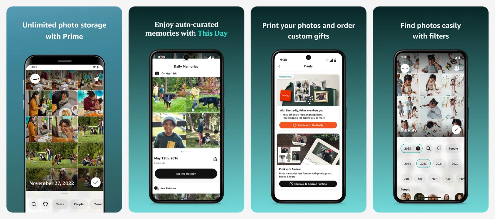 Amazon Photos app screenshots