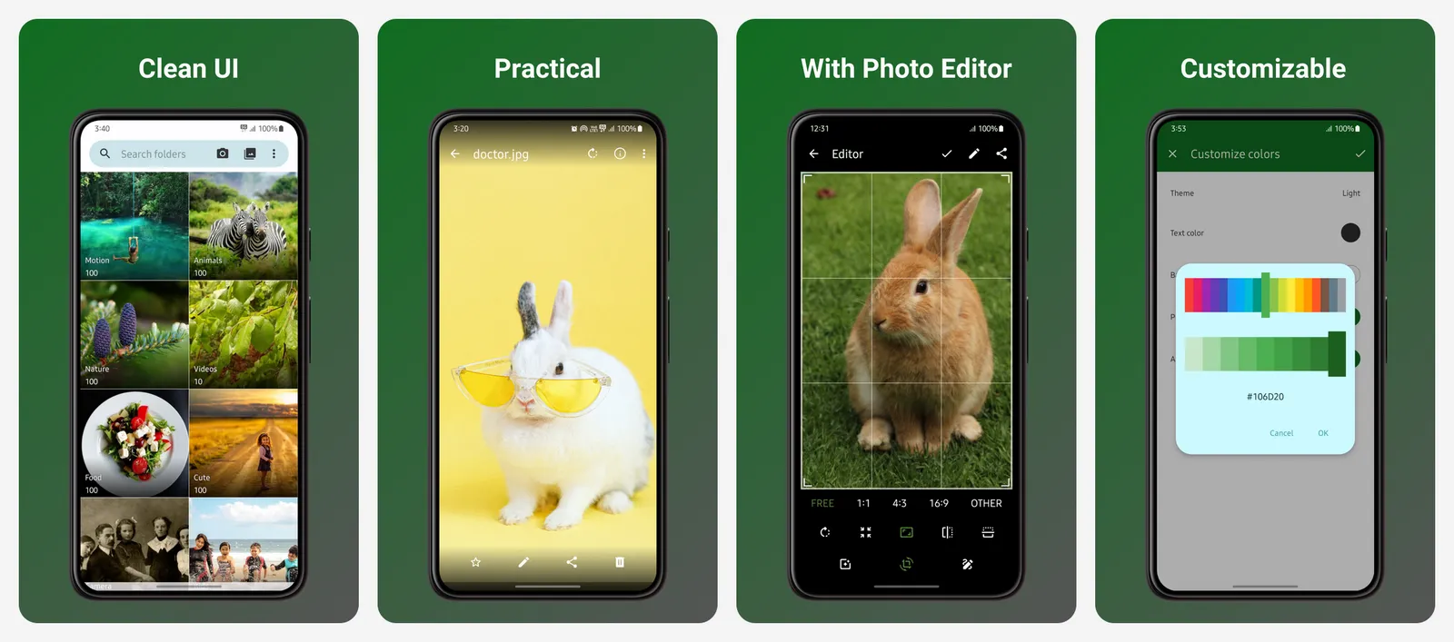 Fossify Gallery app screenshots