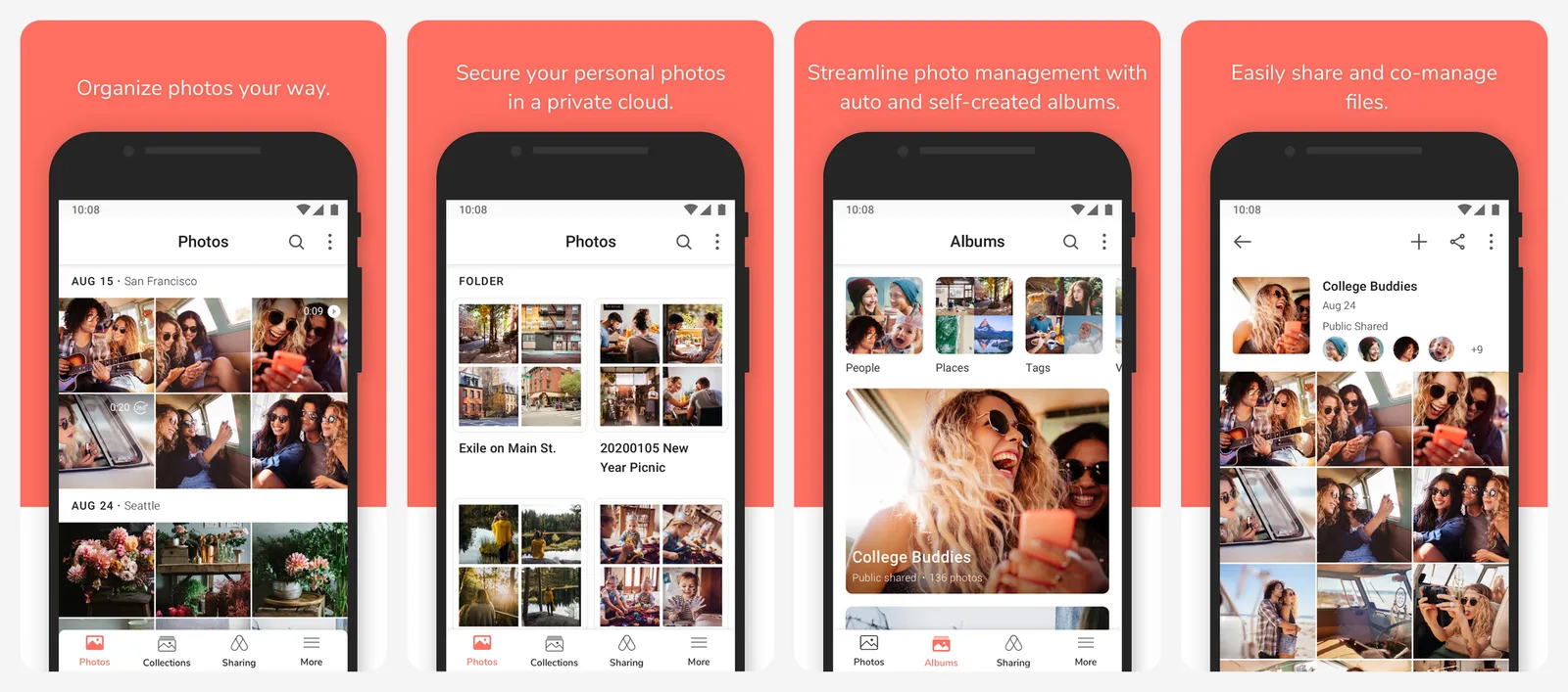 Synology Photos app screenshots