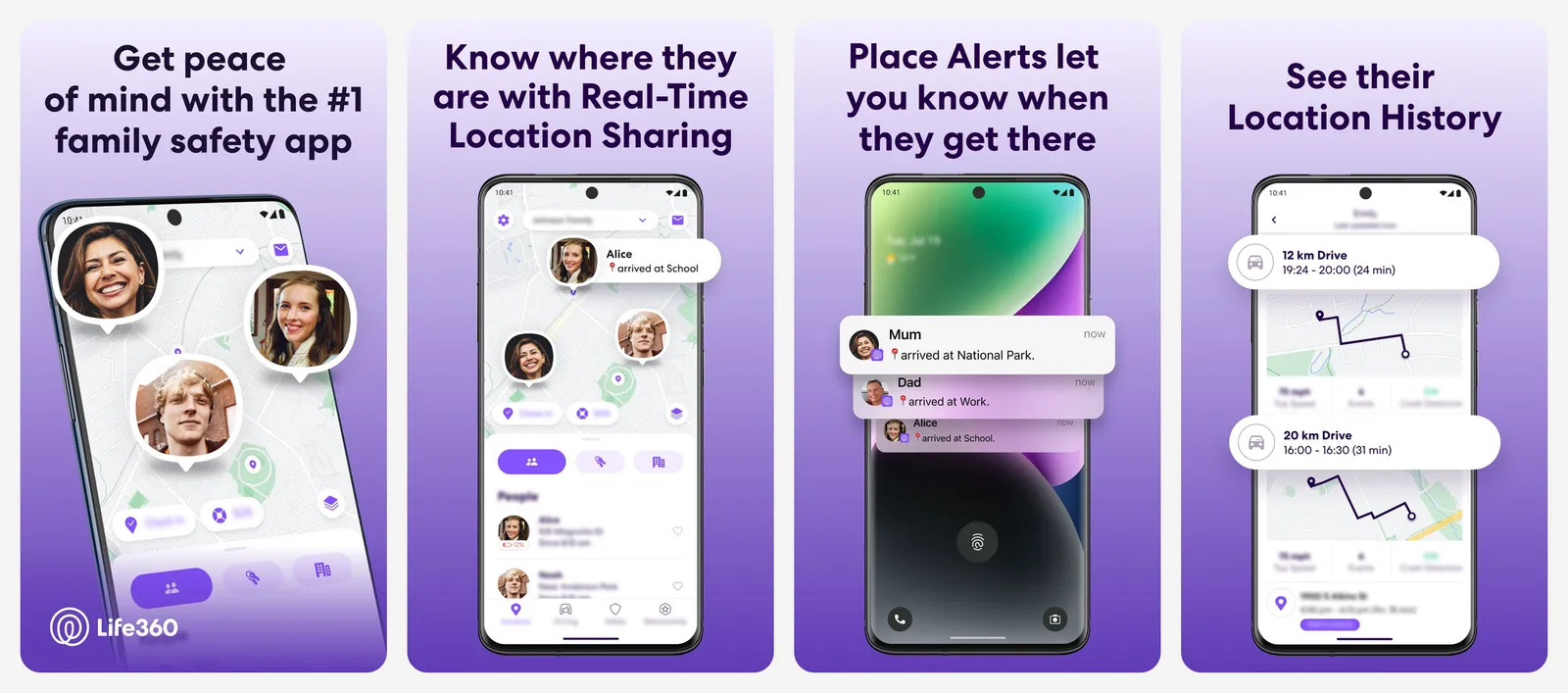 Life360 app screenshots