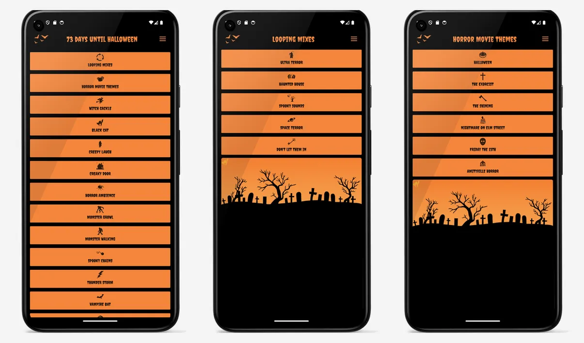 Spooky Halloween Sounds app screenshots