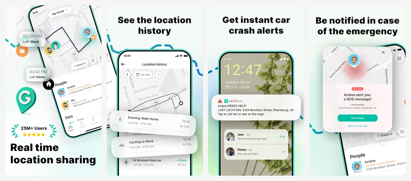 GeoZilla app screenshots
