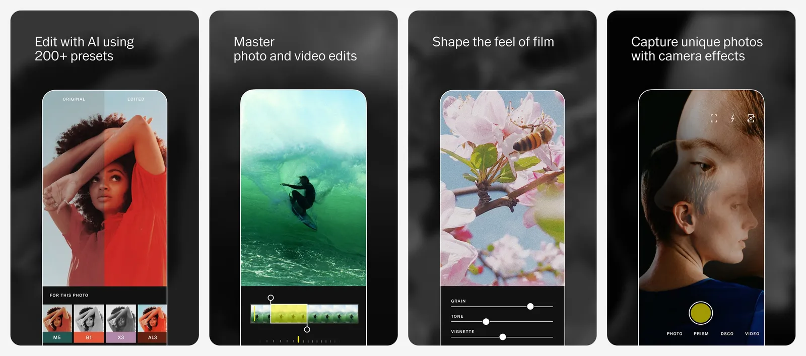 VSCO app screenshots