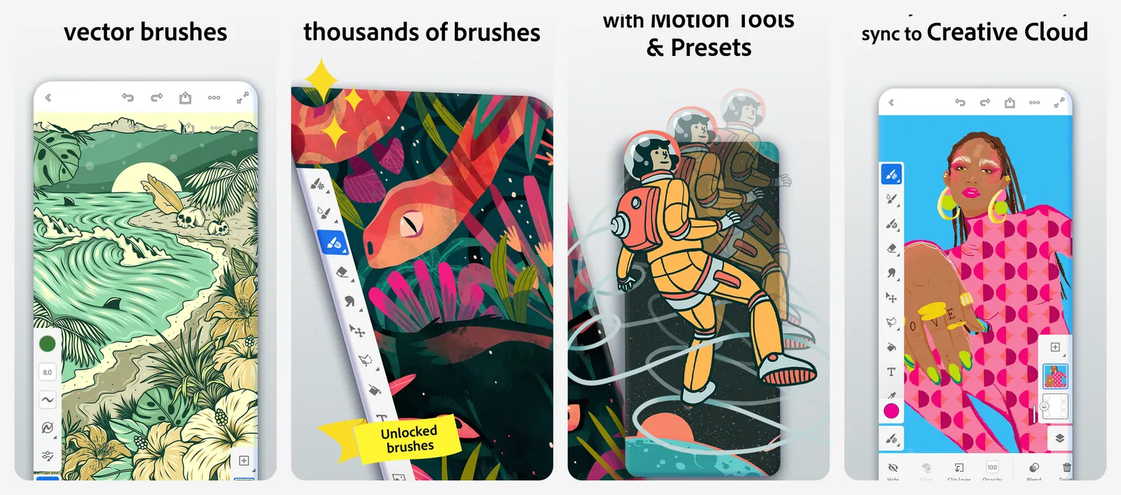 Adobe Fresco app screenshots