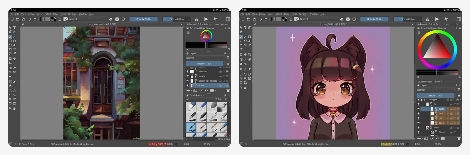 Krita app screenshots