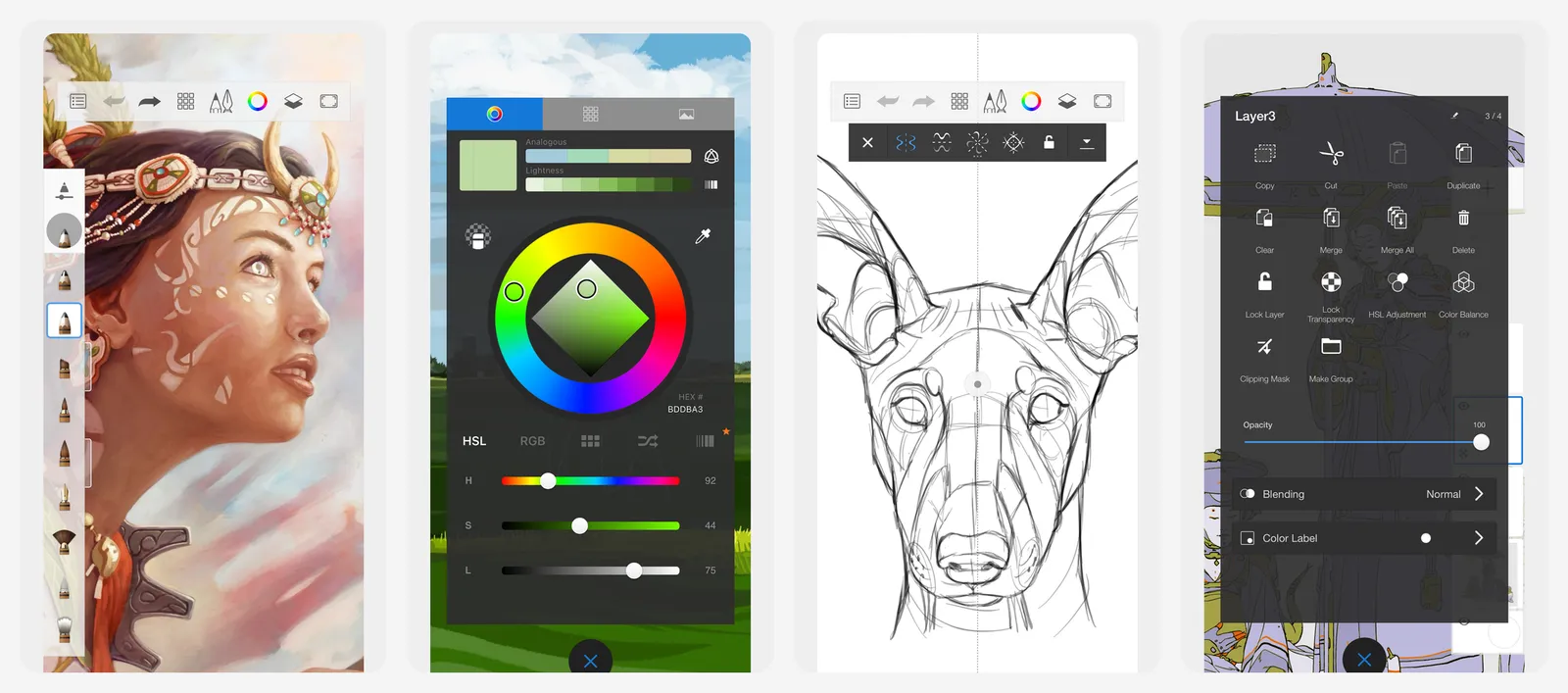Sketchbook app screenshots
