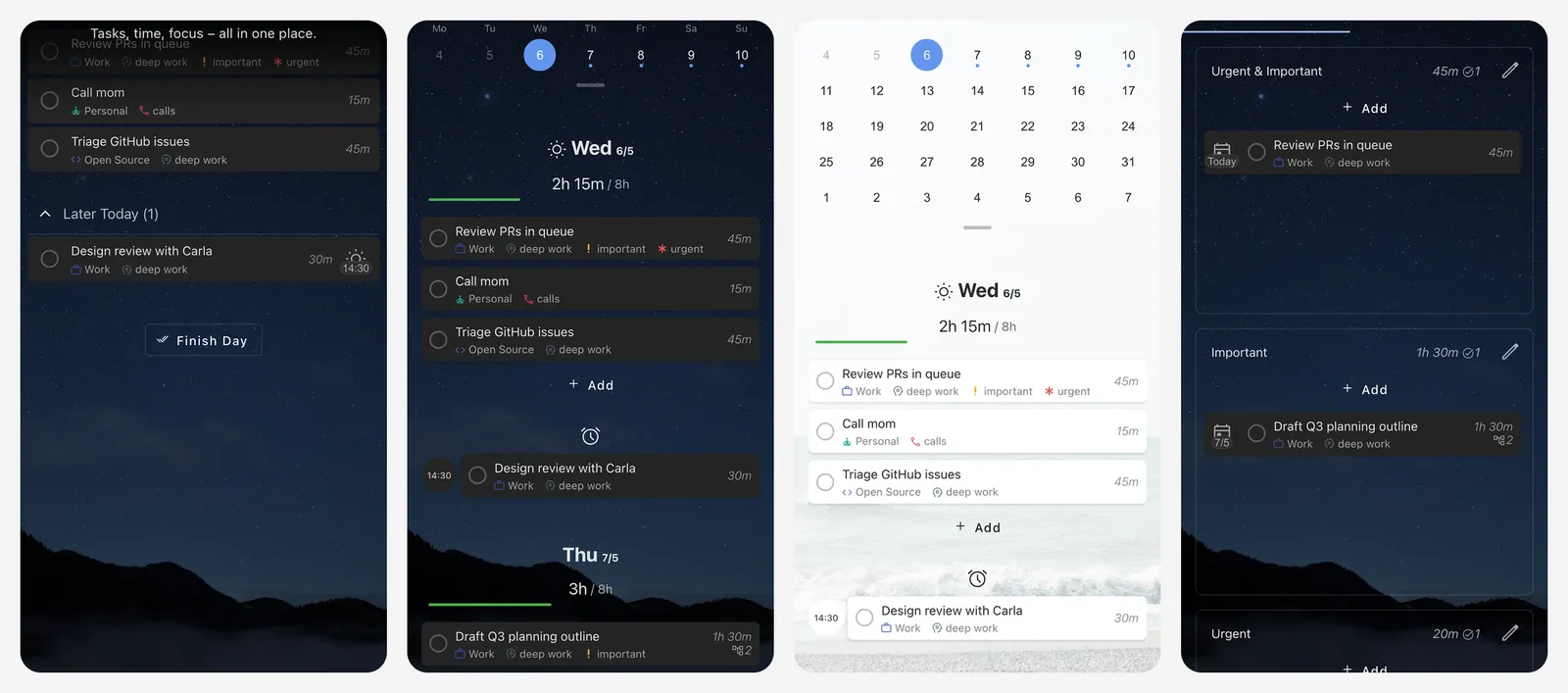 Super Productivity app screenshots