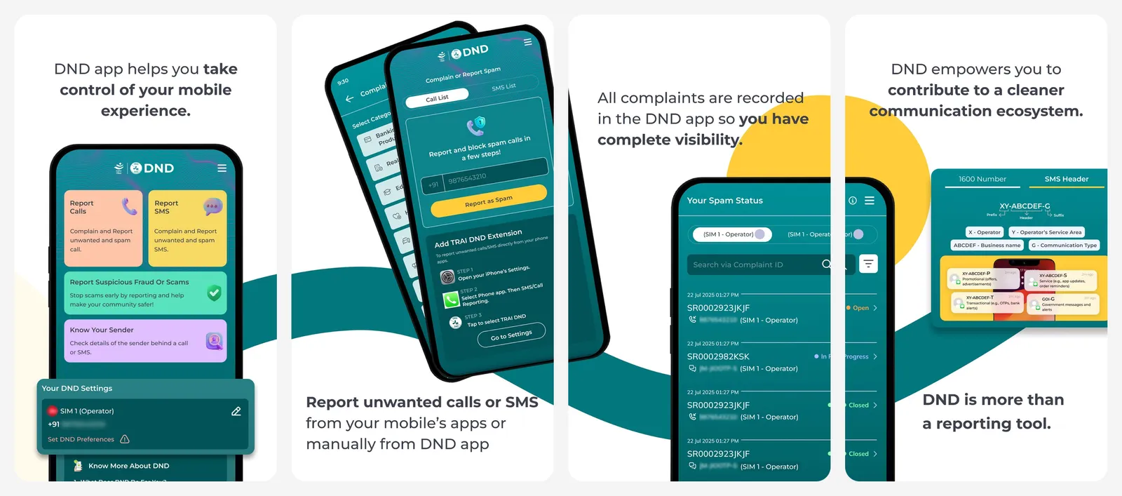 TRAI DND app screenshots