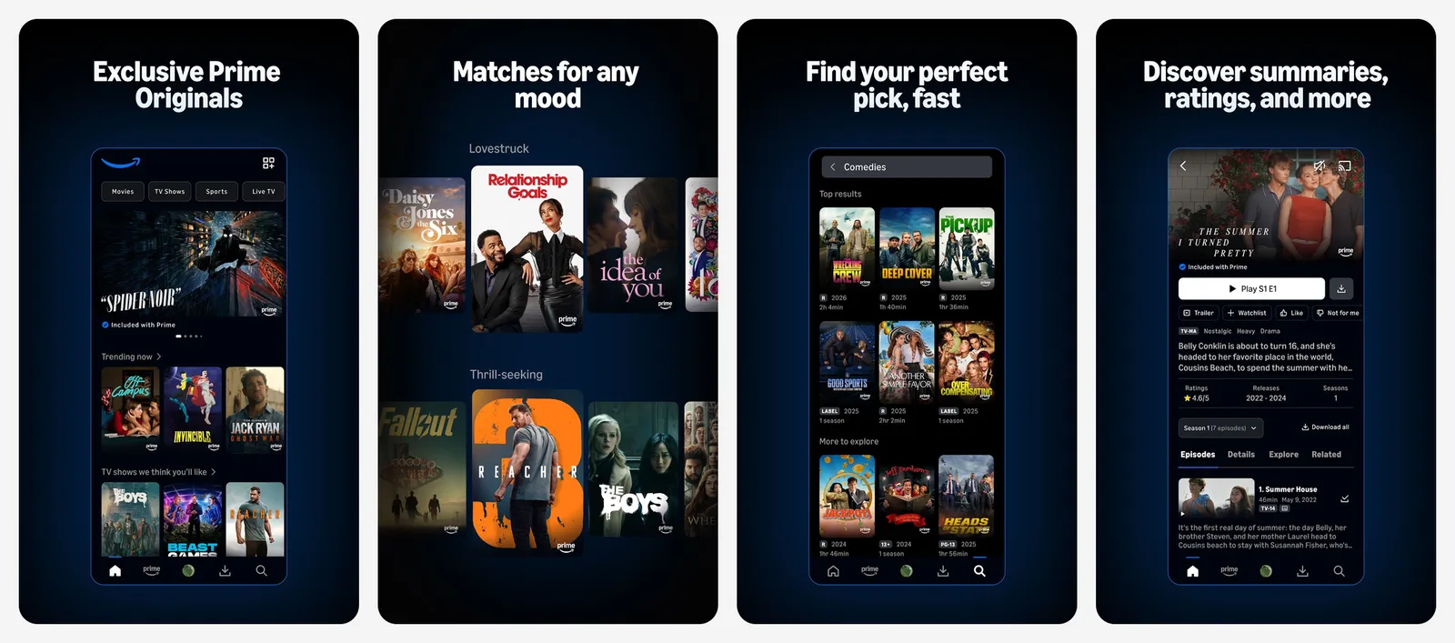 Prime Video app screenshots