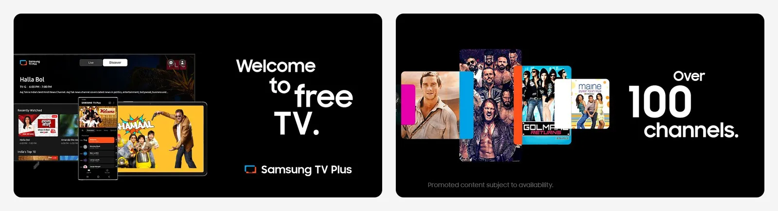 Samsung TV Plus app screenshots