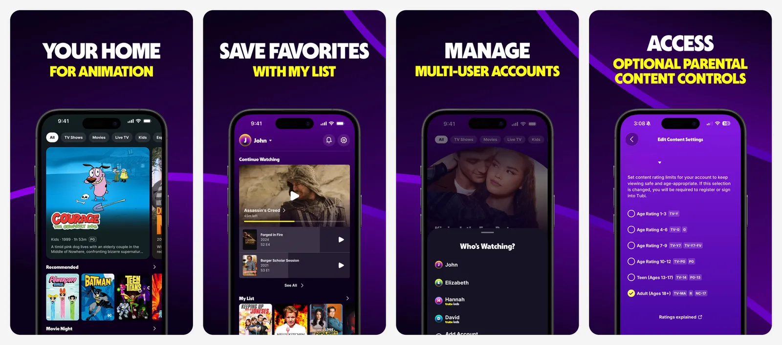Tubi app screenshots