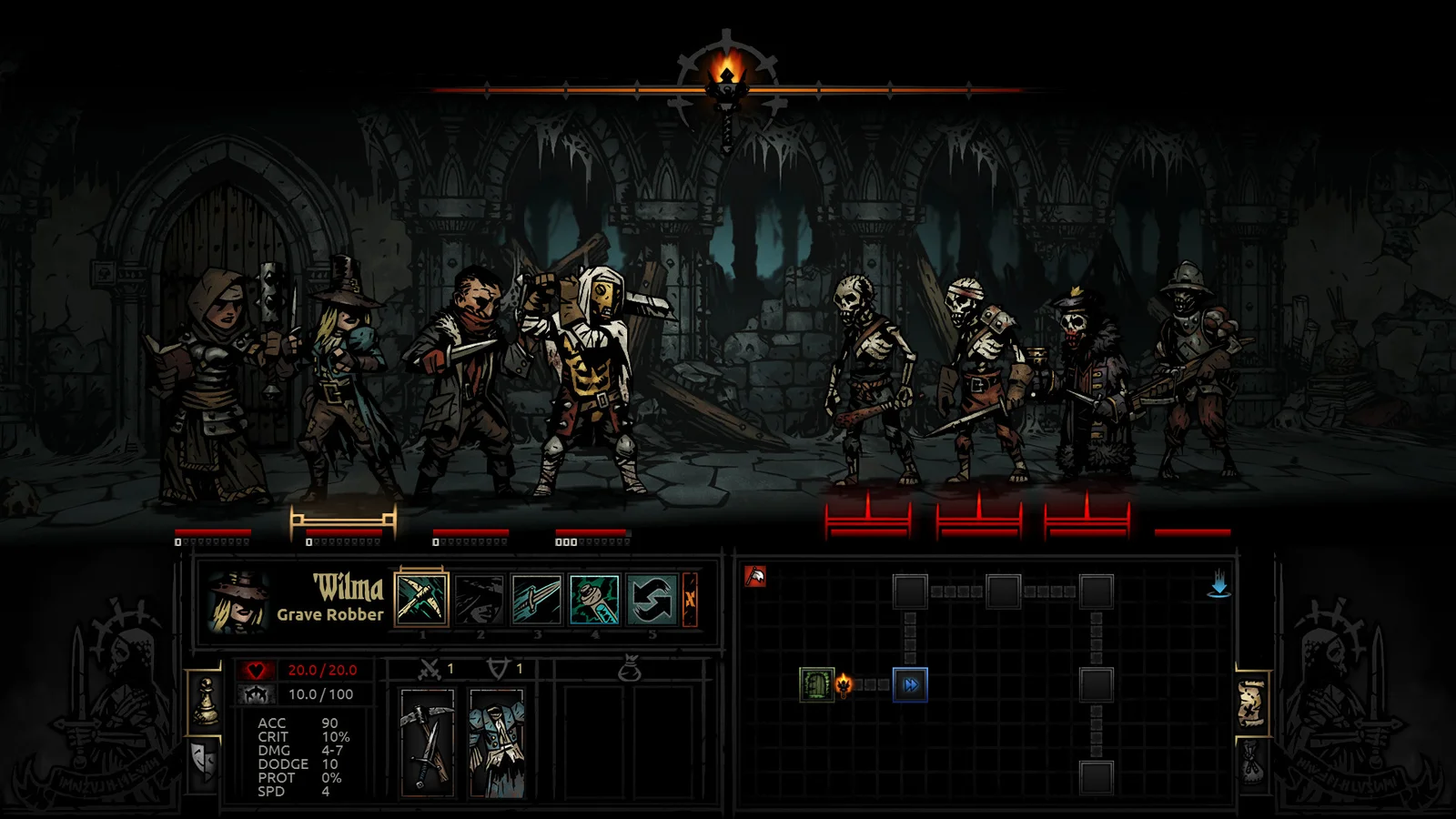 Darkest Dungeon gameplay screenshot