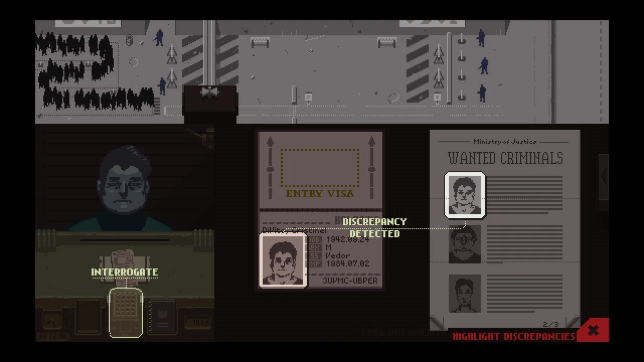Papers, Please gameplay screenshot