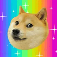 DOGE DECAL (rainbow)