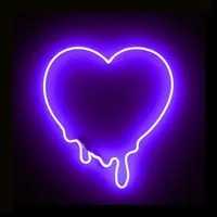 Purple neon heart Roblox decal