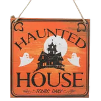 Haunted House hanging sign