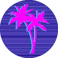 Neon palm tree sign Roblox decal