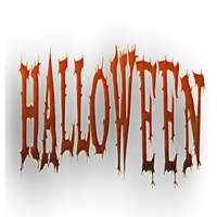 Halloween dripping text