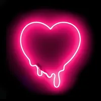 Pink neon heart Roblox decal