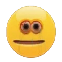Crying stare cursed emoji