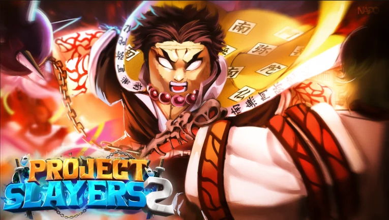 Slayers 2 artwork of a fighter with a chain and a glowing red and white outfit