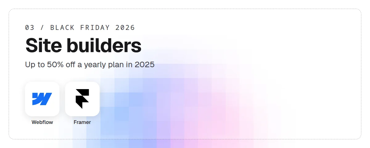 Site builders covered: Webflow and Framer