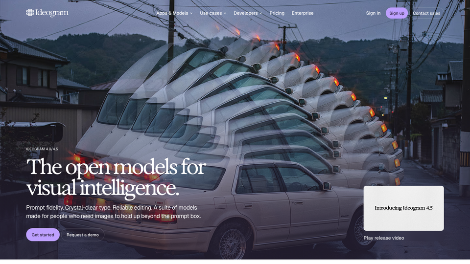 Ideogram AI image generator homepage