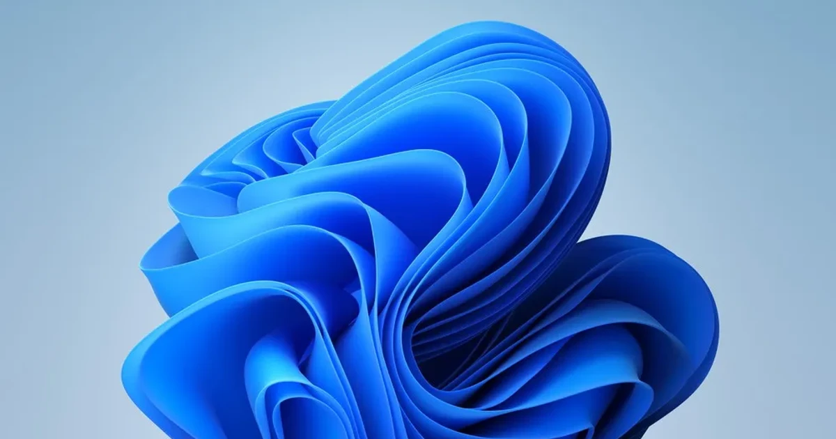 The blue Windows 11 Bloom wallpaper