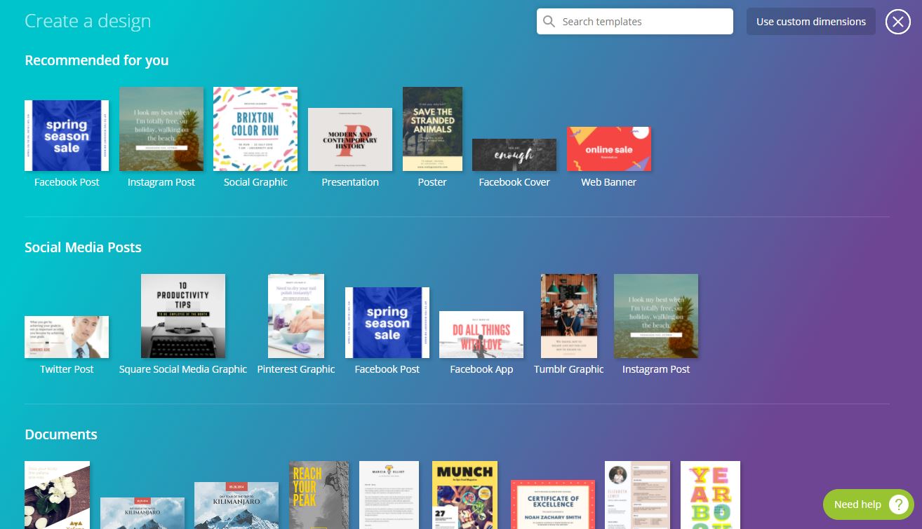 Canva design editor