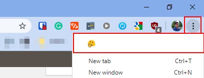 Right click menu on a Chrome extension icon