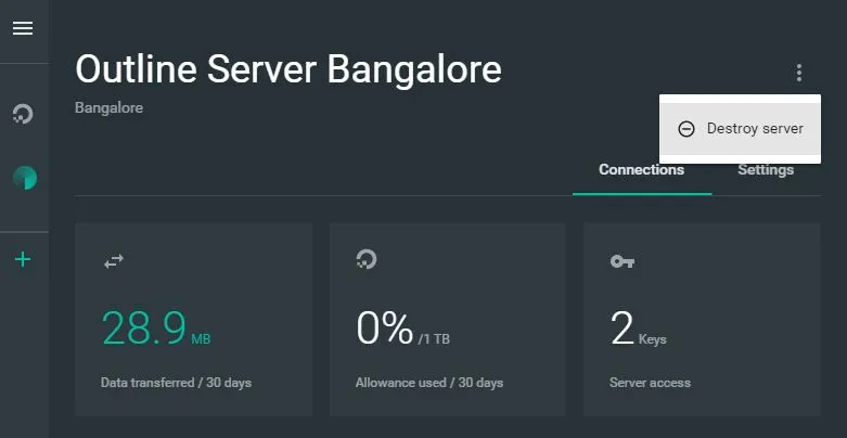 destroy server