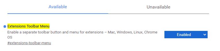 Manage extensions page in Chrome