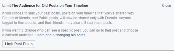 facebook settings limit past posts screen facebook settings limit past posts screen