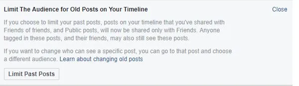 facebook settings limit past posts screen facebook settings limit past posts screen