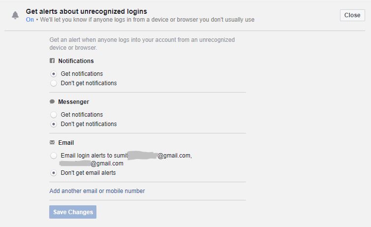 facebook settings unrecognized logins screen facebook settings unrecognized logins screen
