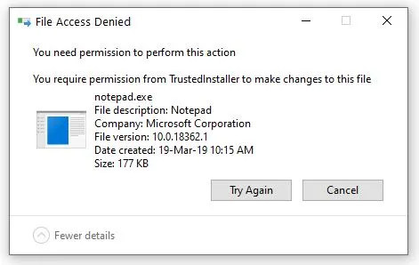 File Access Denied
