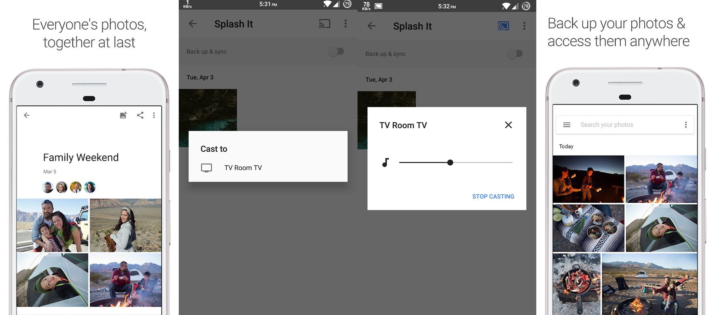 Google Photos casting