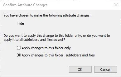 hide selected or all