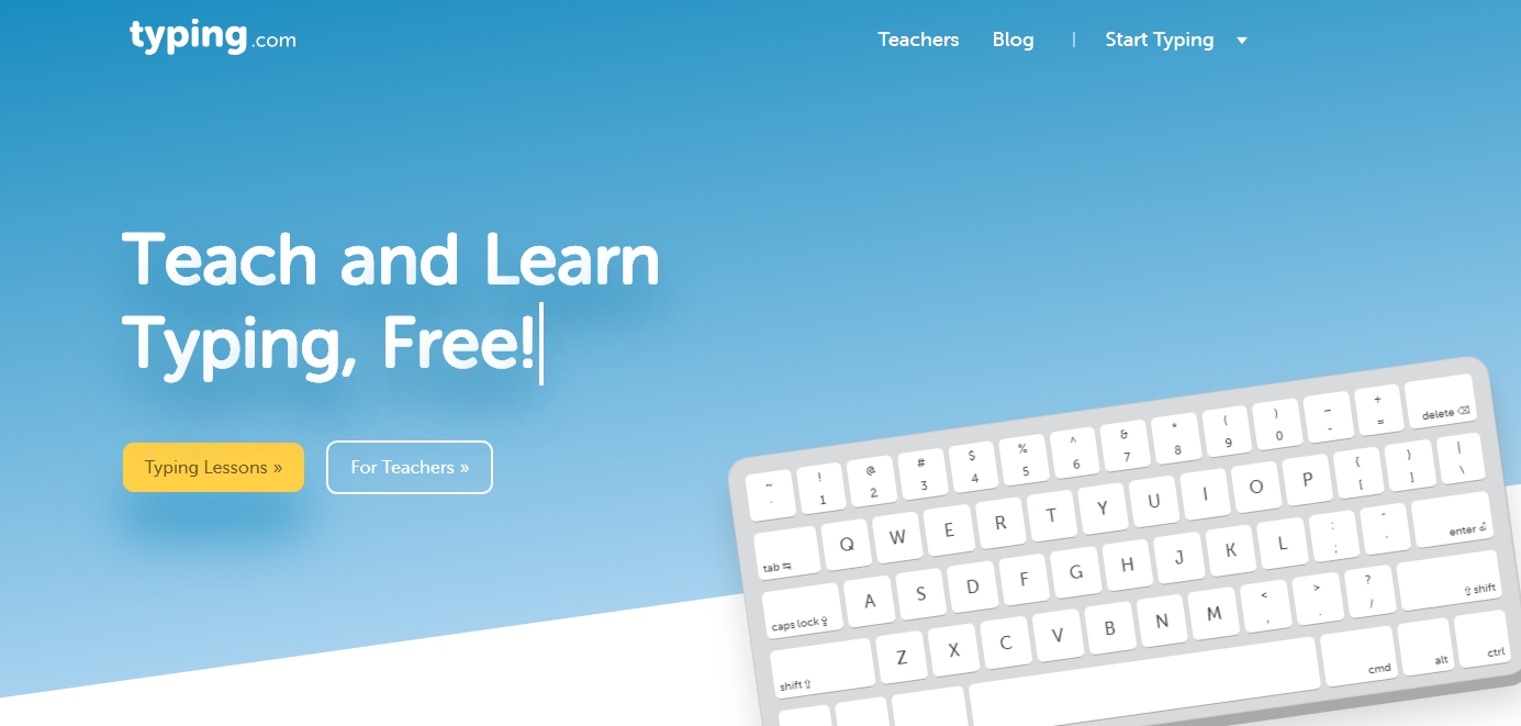 Typing.com home page