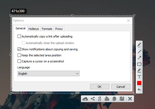 Lightshot screenshot tool with annotation and sharing options