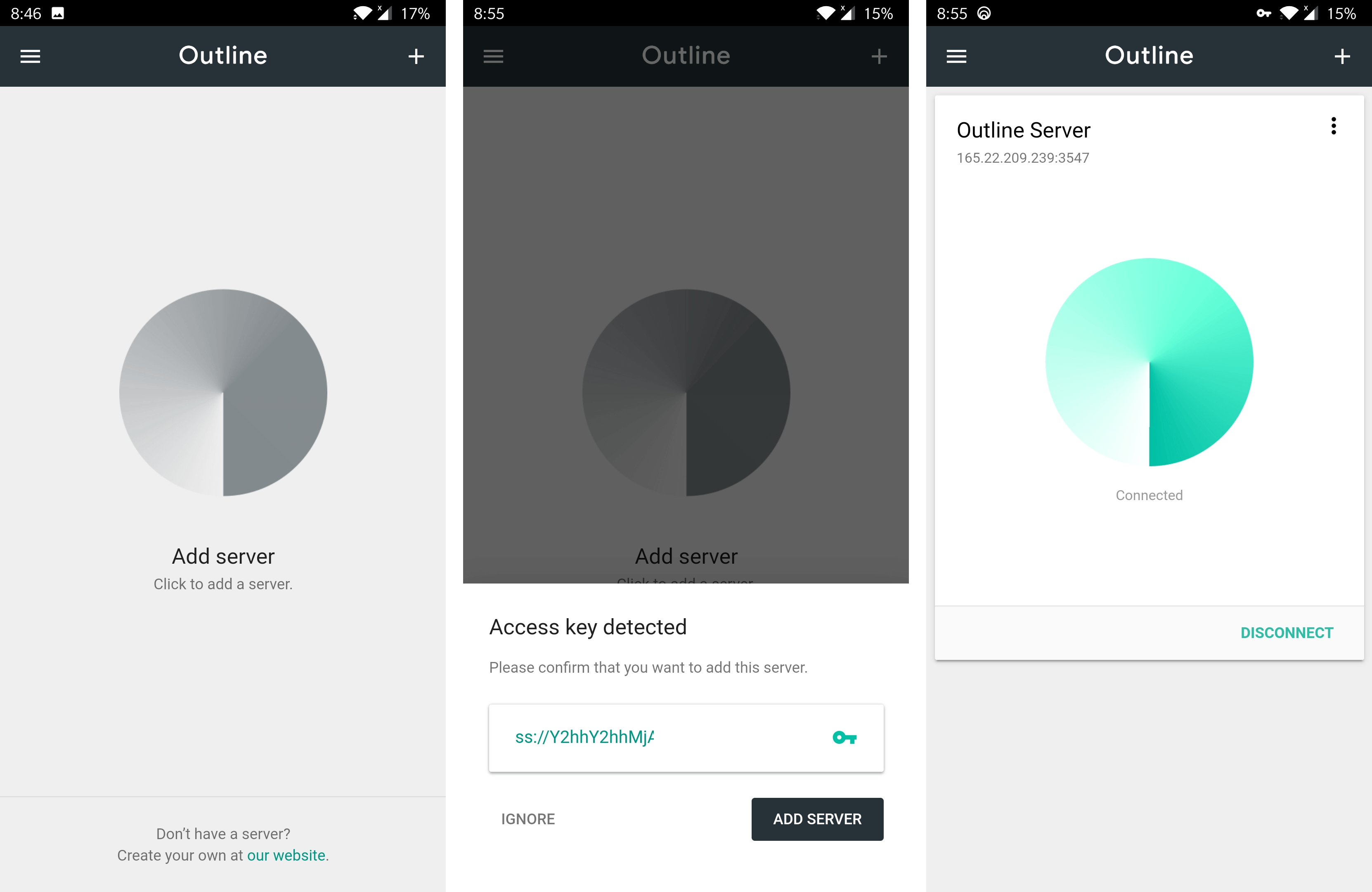 outline on android