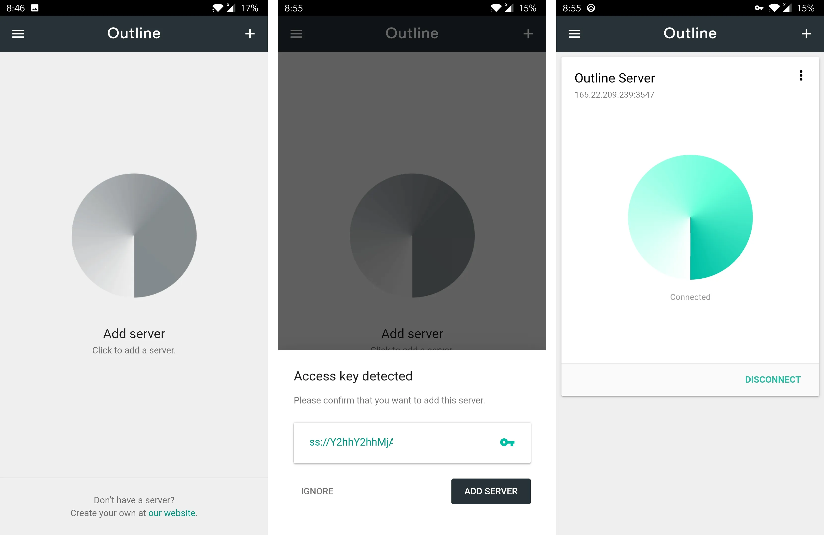 outline on android