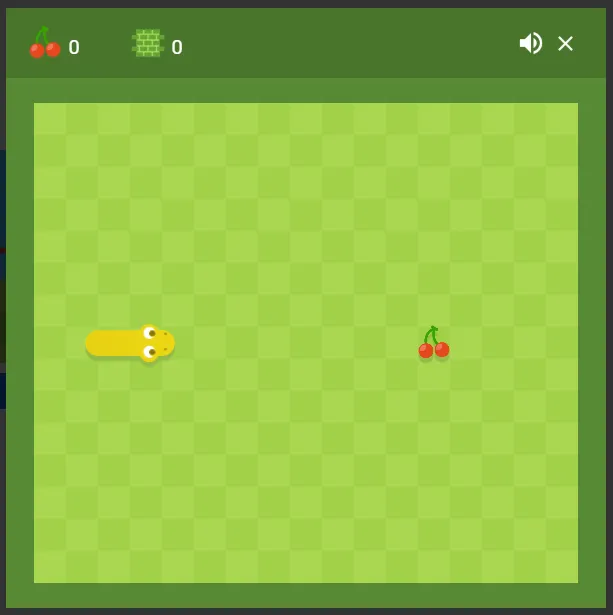 Snake game with colorful food items on Google search